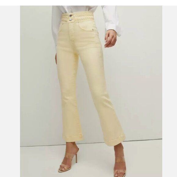 Veronica Beard Jeans Carson Ankle Kick Flare High Rise Double Braid sz 29 NWT - Picture 1 of 12